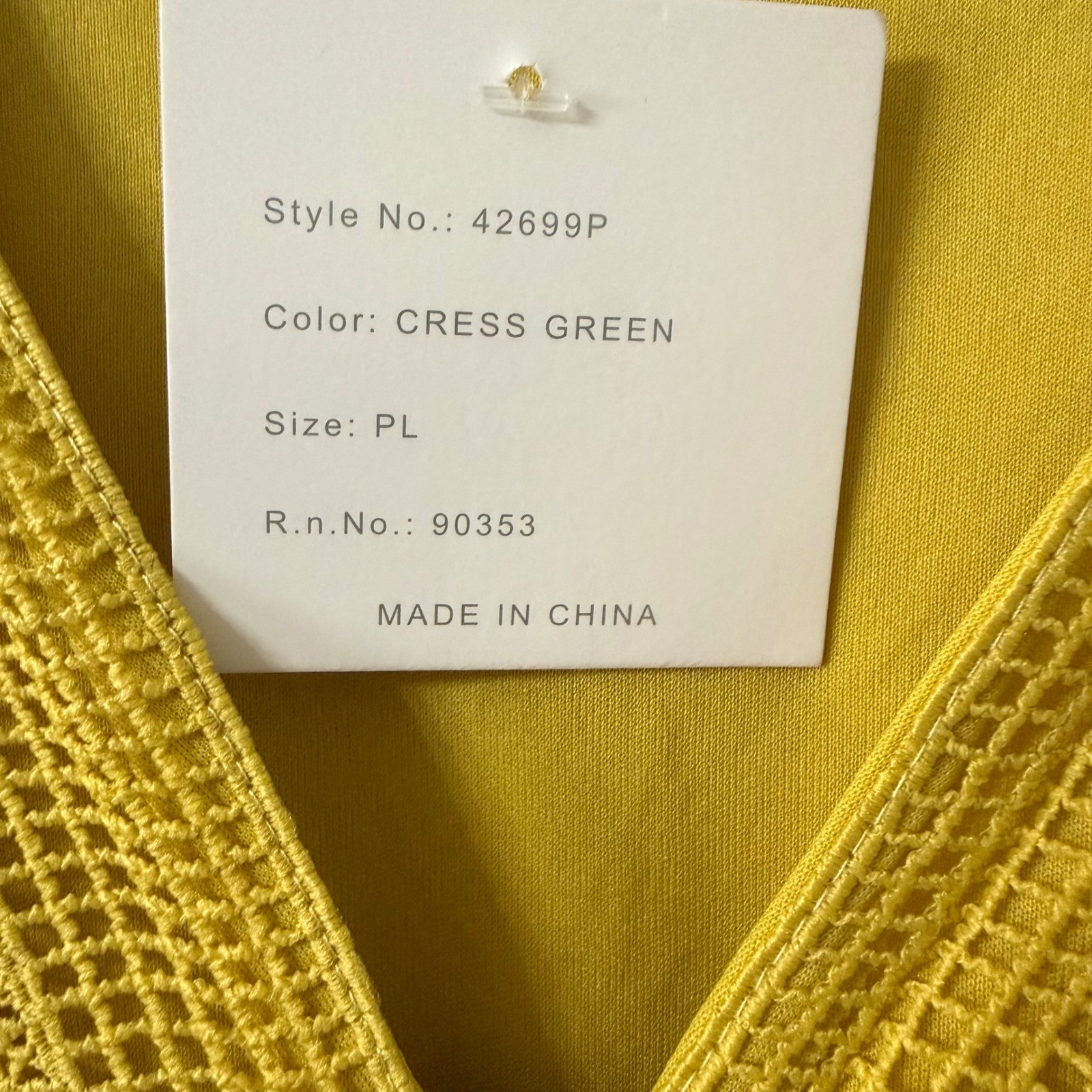 J Gee Cress Chevron Crochet Lace Tiered Mustard Maxi Sun VacationDress size PL
