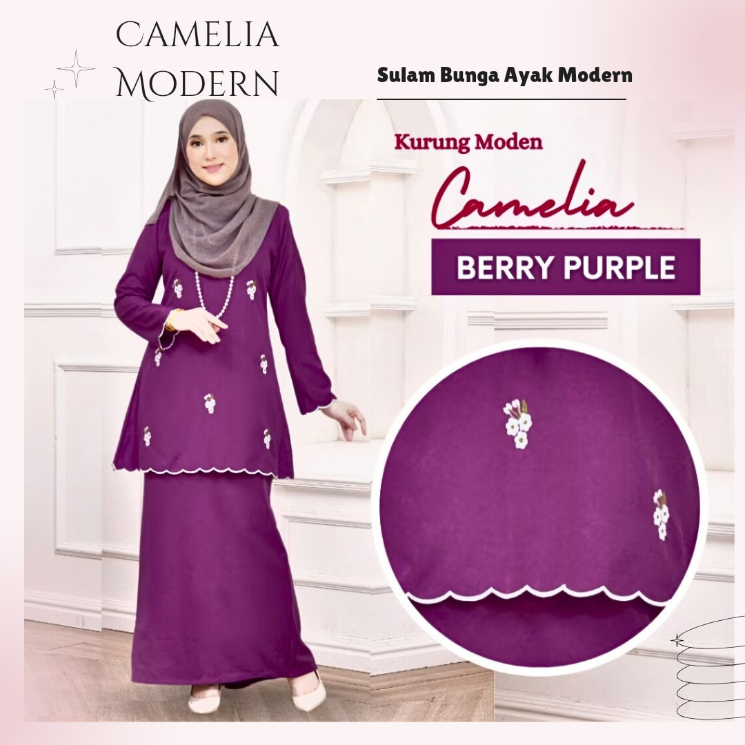 Modern Traditional Attire Baju Kurung Modern Formal Sulam Mom Daughter Set