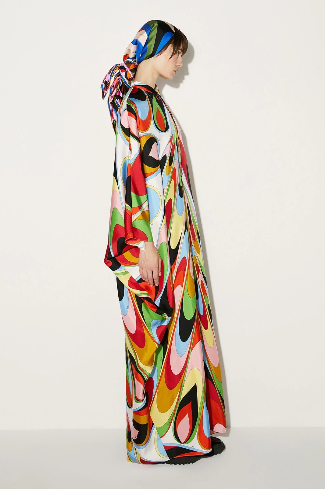 Summer Wear Satin Silk Caftan, Multi Color Printed Kaftan For Women’s J5883