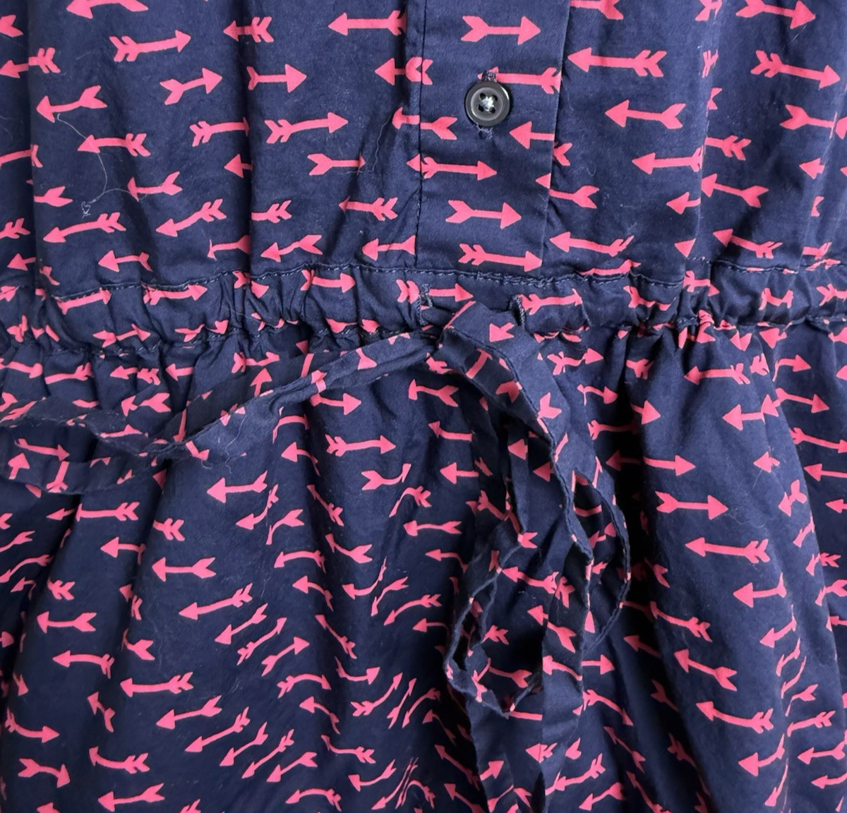 Gap Designed & Crafted Dress small Arrows navy red shirtdress