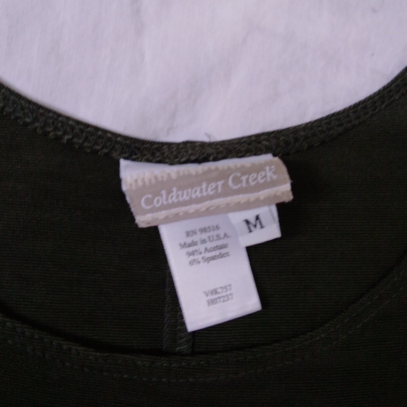 Vintage Coldwater Creek Acetate Blend Stretch Maxi Dress Green Womens Medium