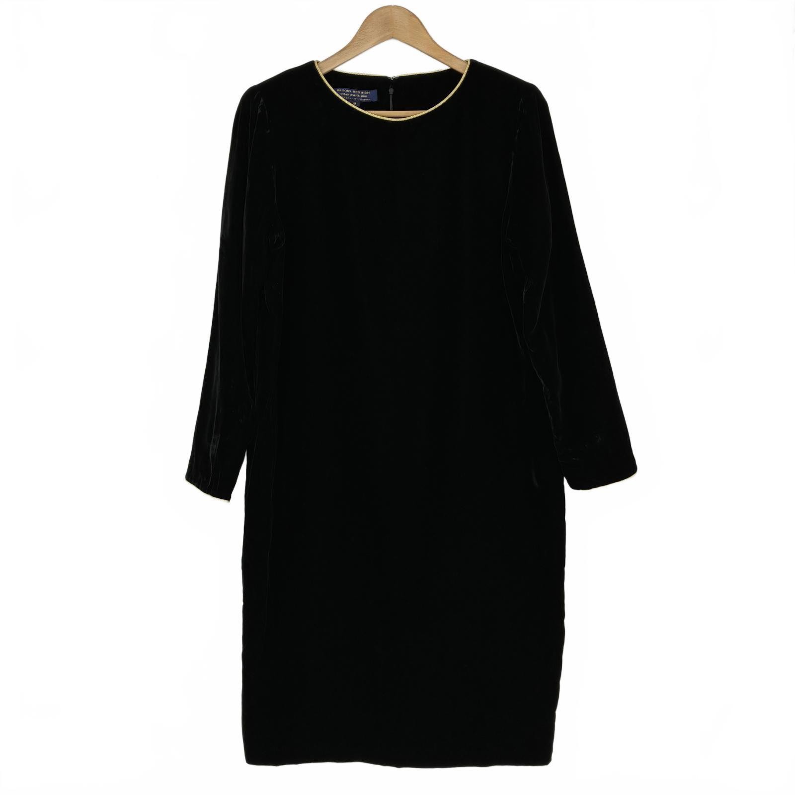 VTG Brooks Brothers Black Velvet LBD Classic Holiday Party