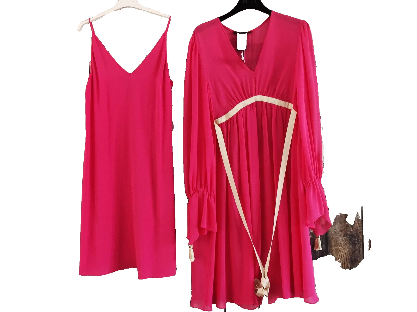 RR €890🌟 MAX MARA Pink SILK georgette Dress Usa2_ It36_ De32_ Uk4_ Fr34