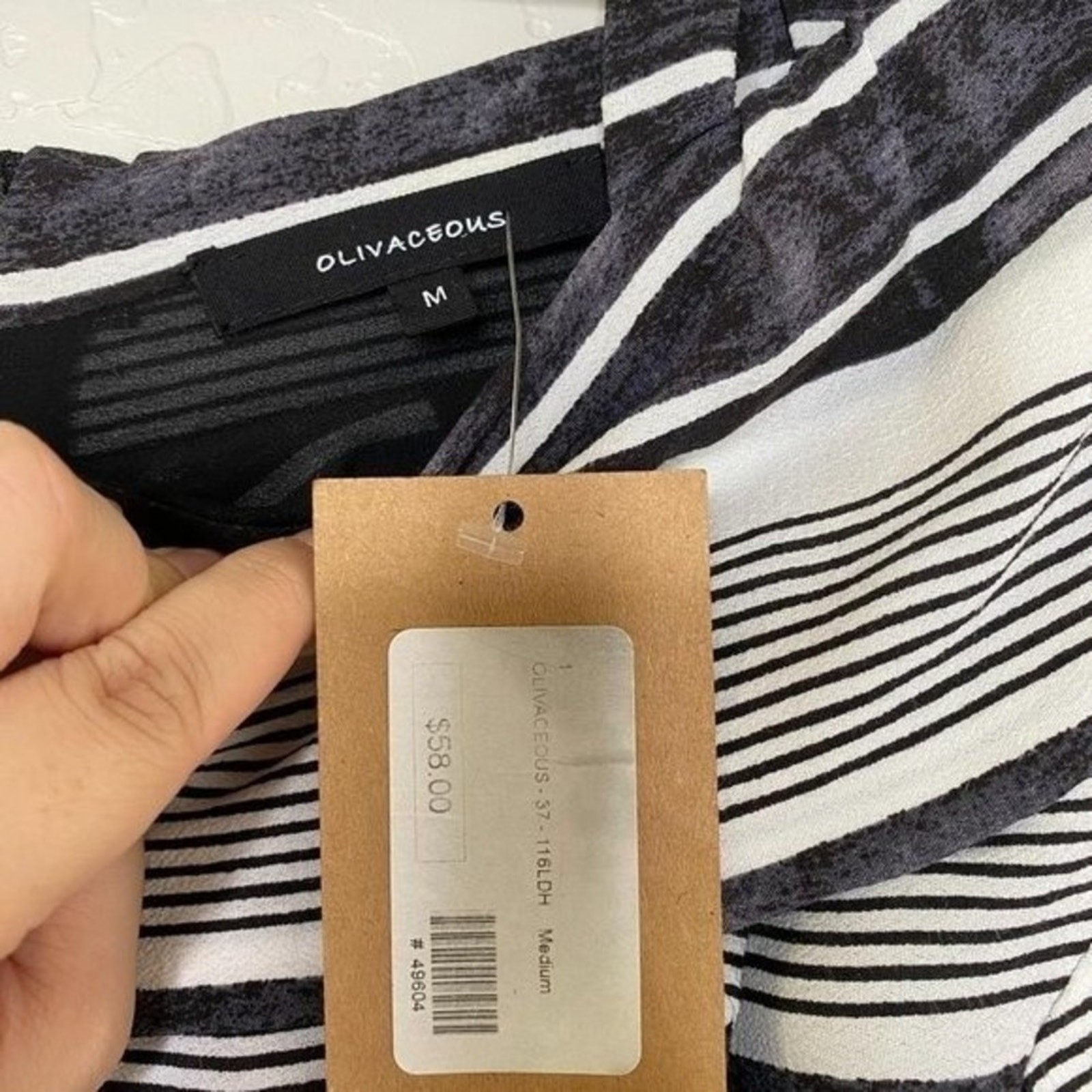 Olivaceous NWT Striped Cold Shoulder Dress Medium