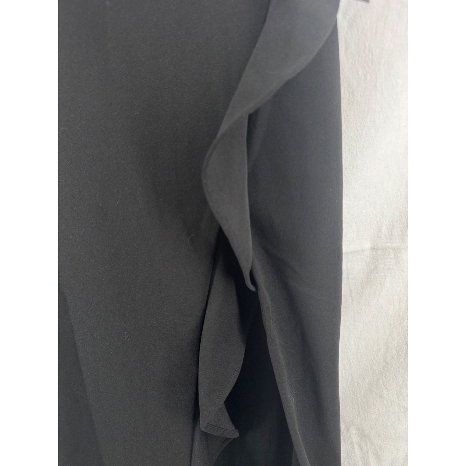 Lulus Black Strapless Ruffle Maxi Dress Formal Gown Sweetheart Slit XS NWT