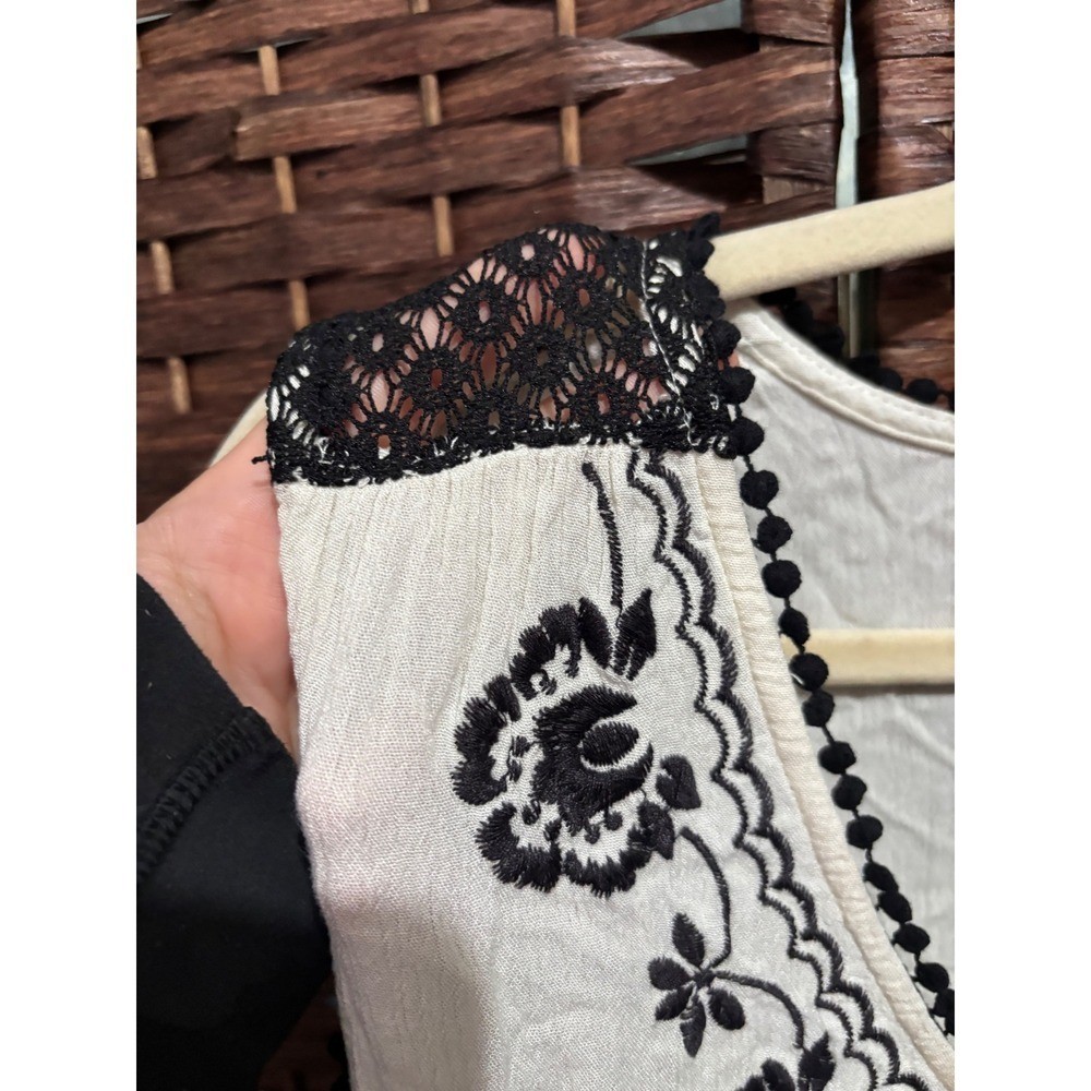 Knox Rose Cream Sleeveless Embroidered Maxi Dress Boho Festival Beach