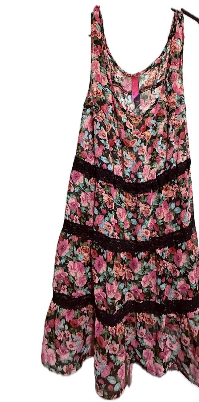 Floral Pink Summer Dress Pure Energy Size L-XL