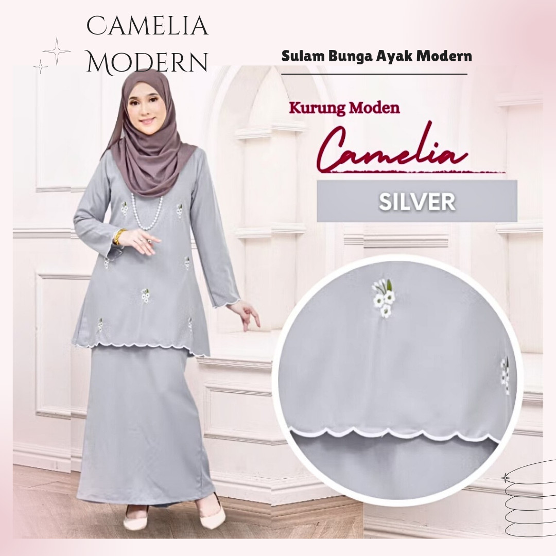 Modern Traditional Attire Baju Kurung Modern Formal Sulam Mom Daughter Set