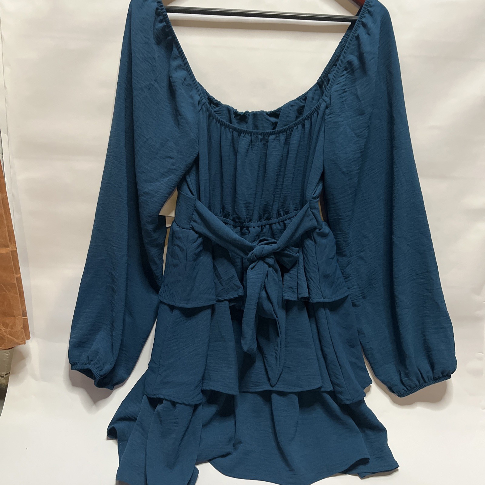 Originality Women’s Boot Barn Exclusive Solid Long Sleeve Mini Dress Teal Size M