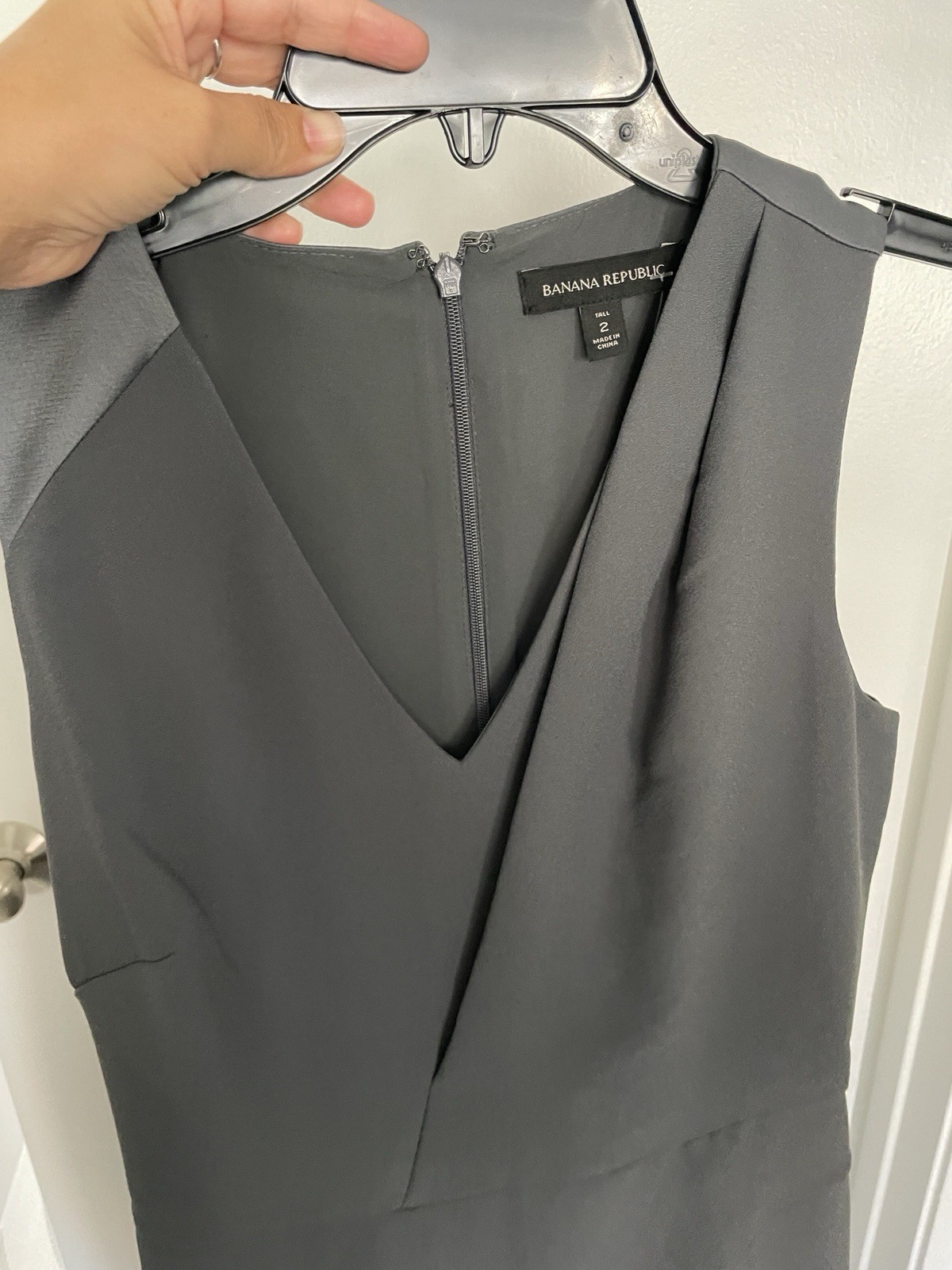 Banana Republic Gray Sleeveless Sheath Dress Size 2 Tall NWT