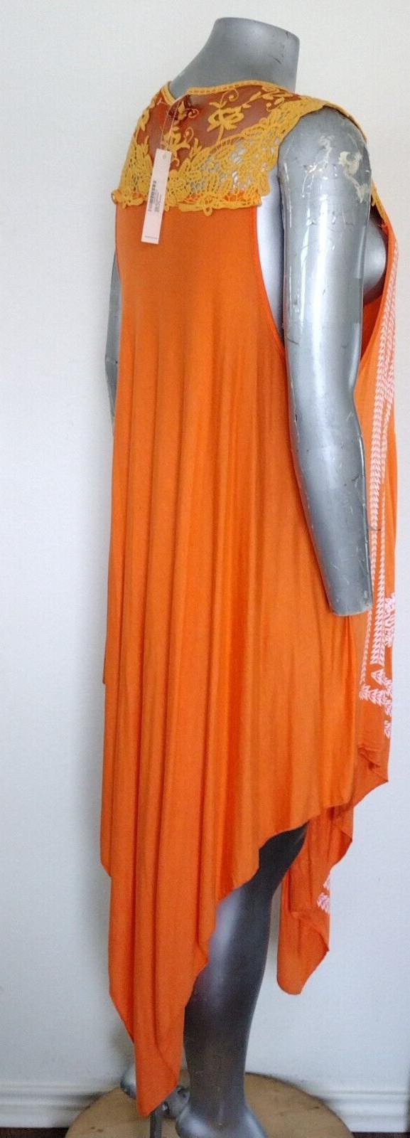 NWT Step in Style Asymmetrical Mandala Dress Size XXL Studded crochet Sleeveless