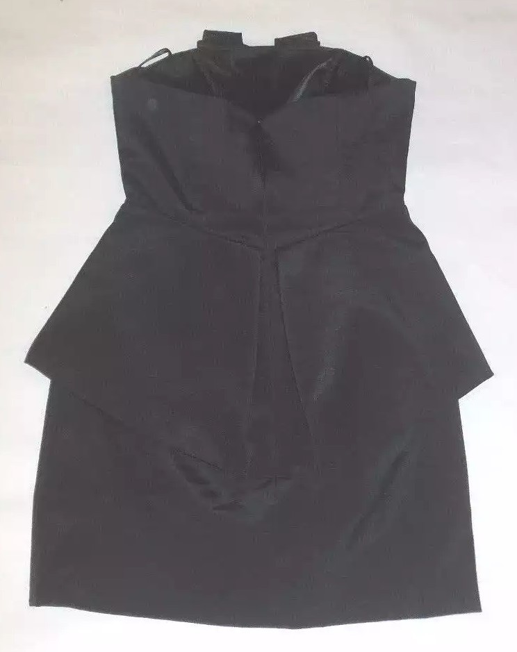 A.B.S. COLLECTION WOMENS DRESS BLACK STRAPLESS BOW JEWELED DRESS SIZE 2