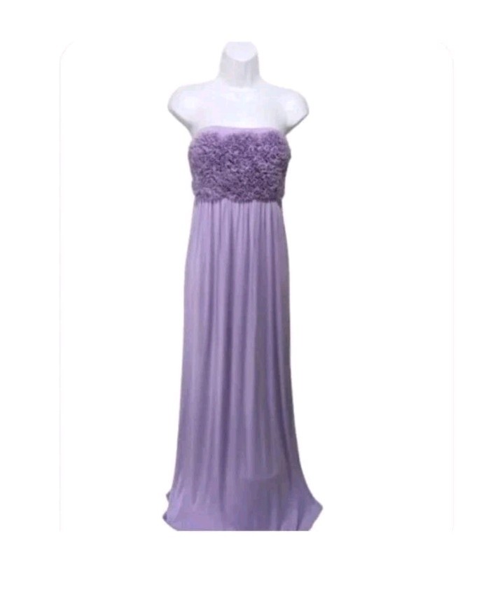 NWT Neiman Marcus Beandeau Strapless Maxi Flormal Dress Womens L Gown 5555
