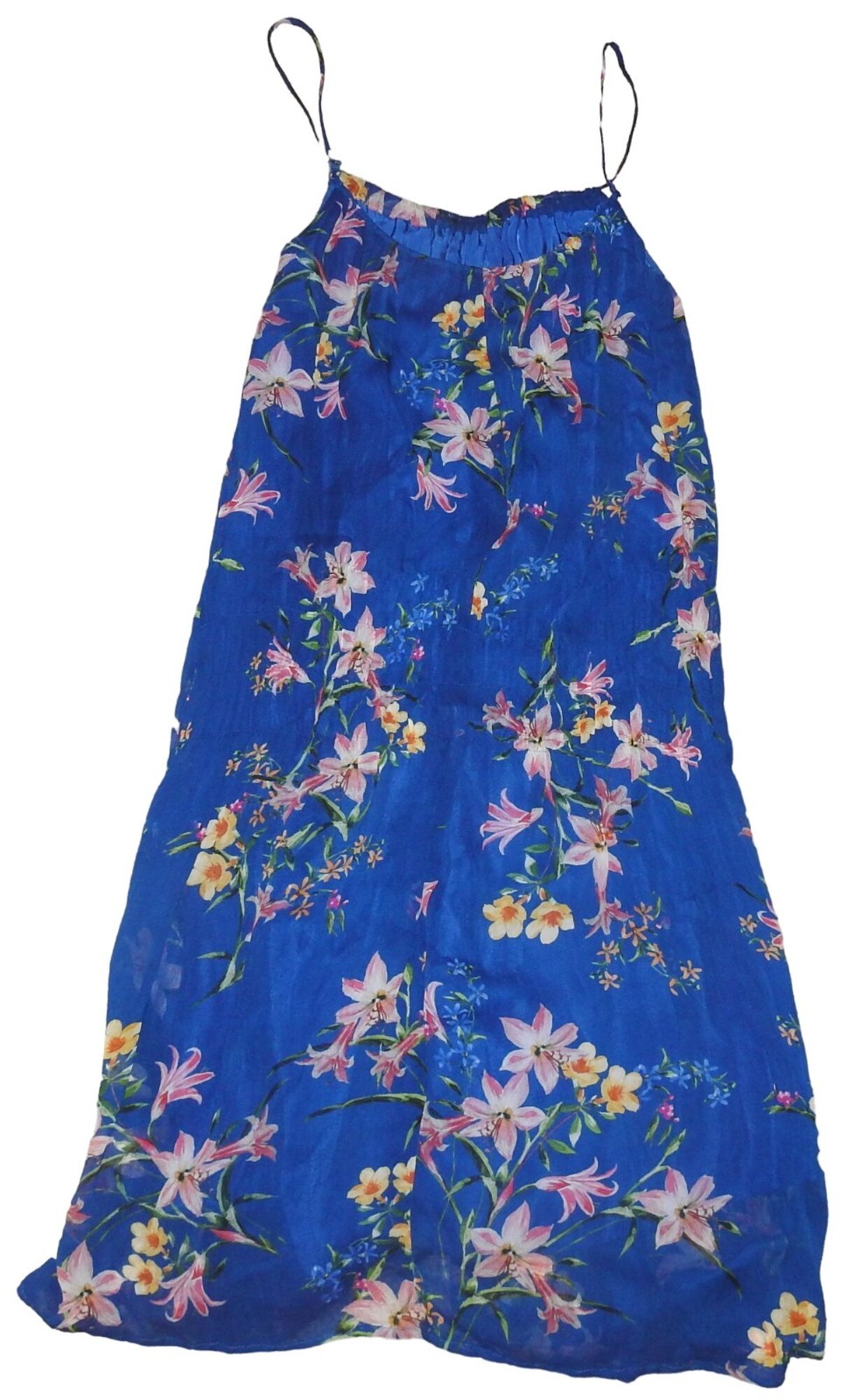 Ghost London Maddy Floral Print Spaghetti Strap Midi Dress Size Small