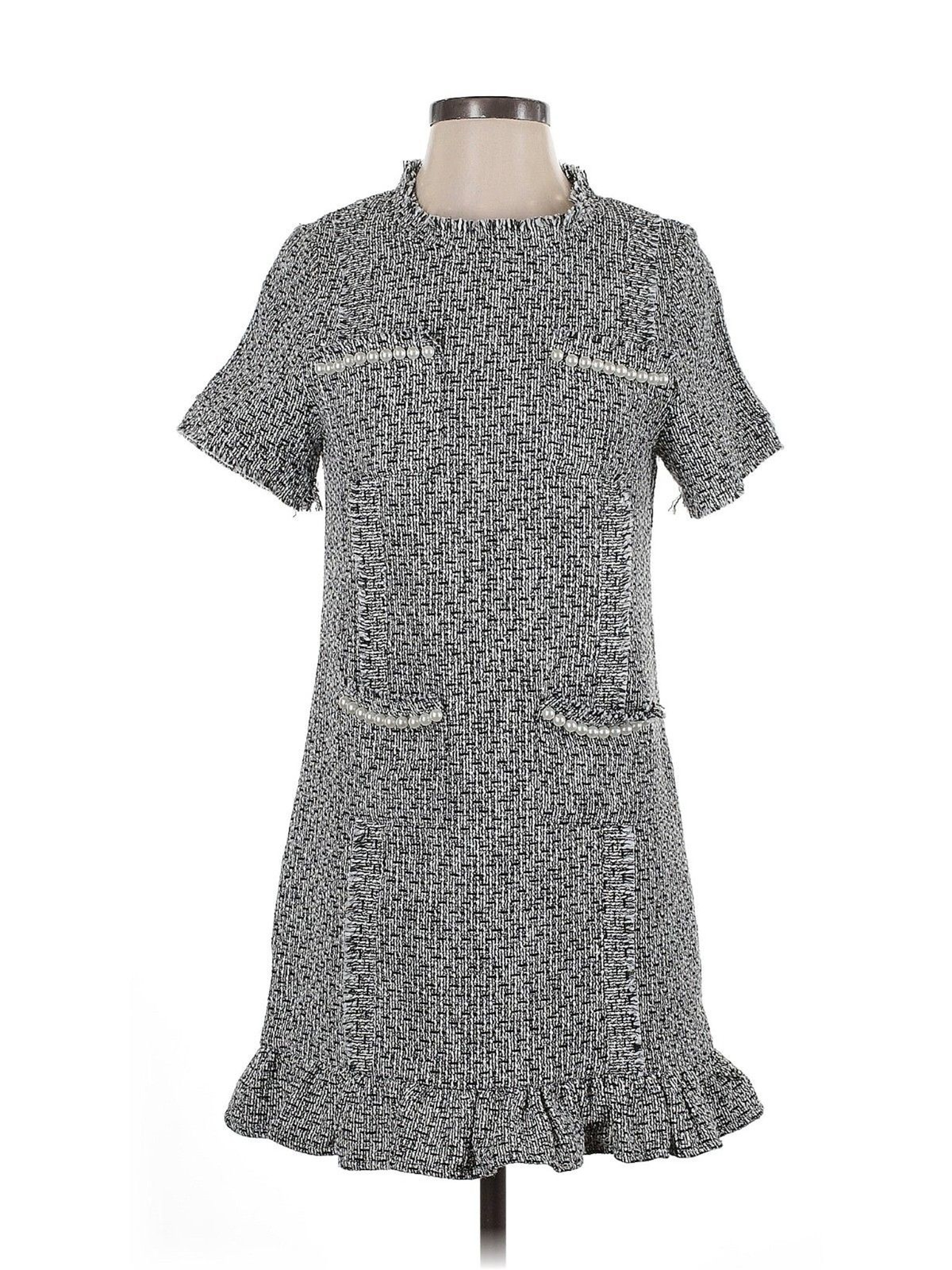 Gracia Tweed & Pearl Dress, Boutique Chic Coquette Small