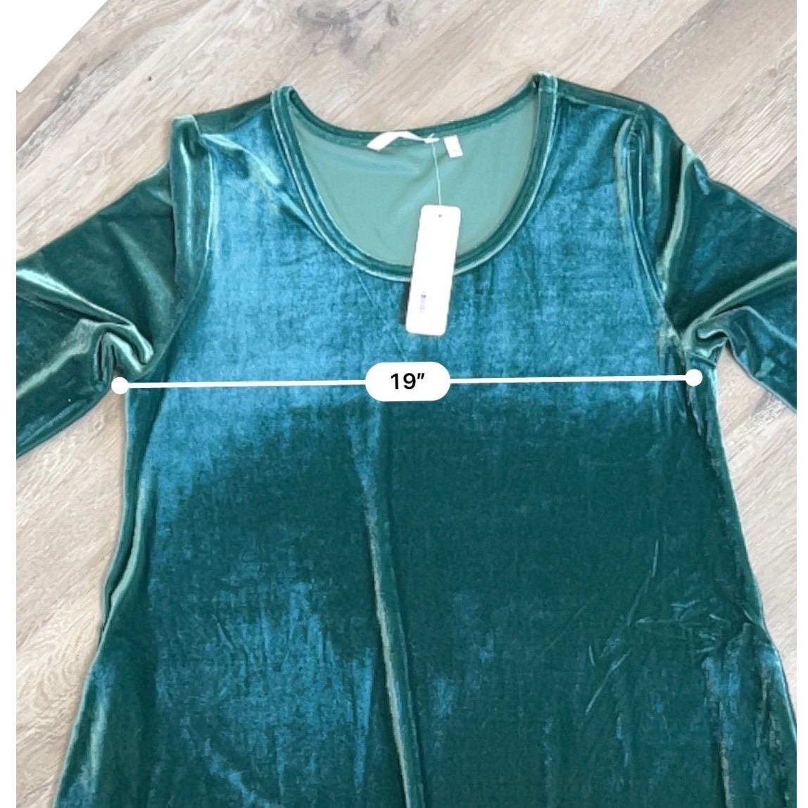 Soft Surroundings Santiago Stretch Velvet Dress Jewel Green XL 2EZ47 New