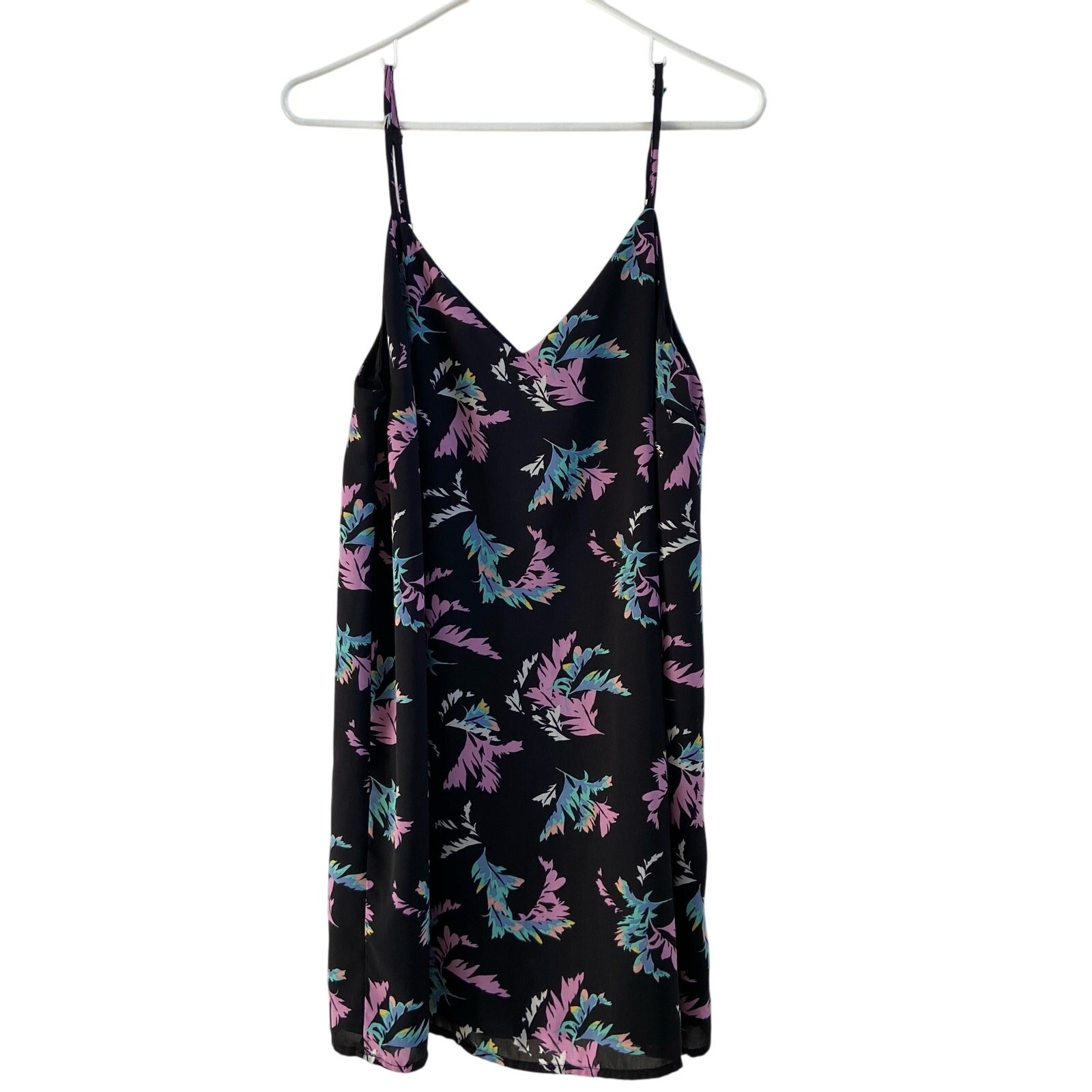 Black Printed Slip Dress Tank Dress Women’s Medium