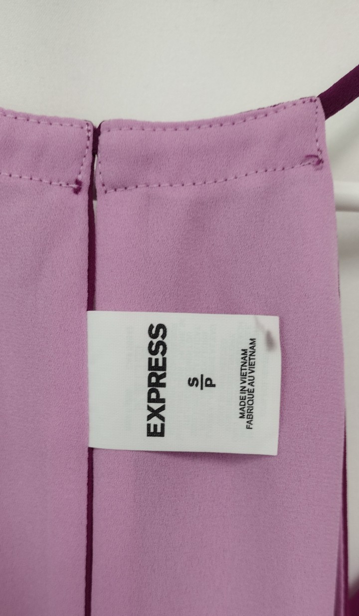 Express Reversible Cami Dress Size Small Womens Pink Thin Straps Keyhole Back