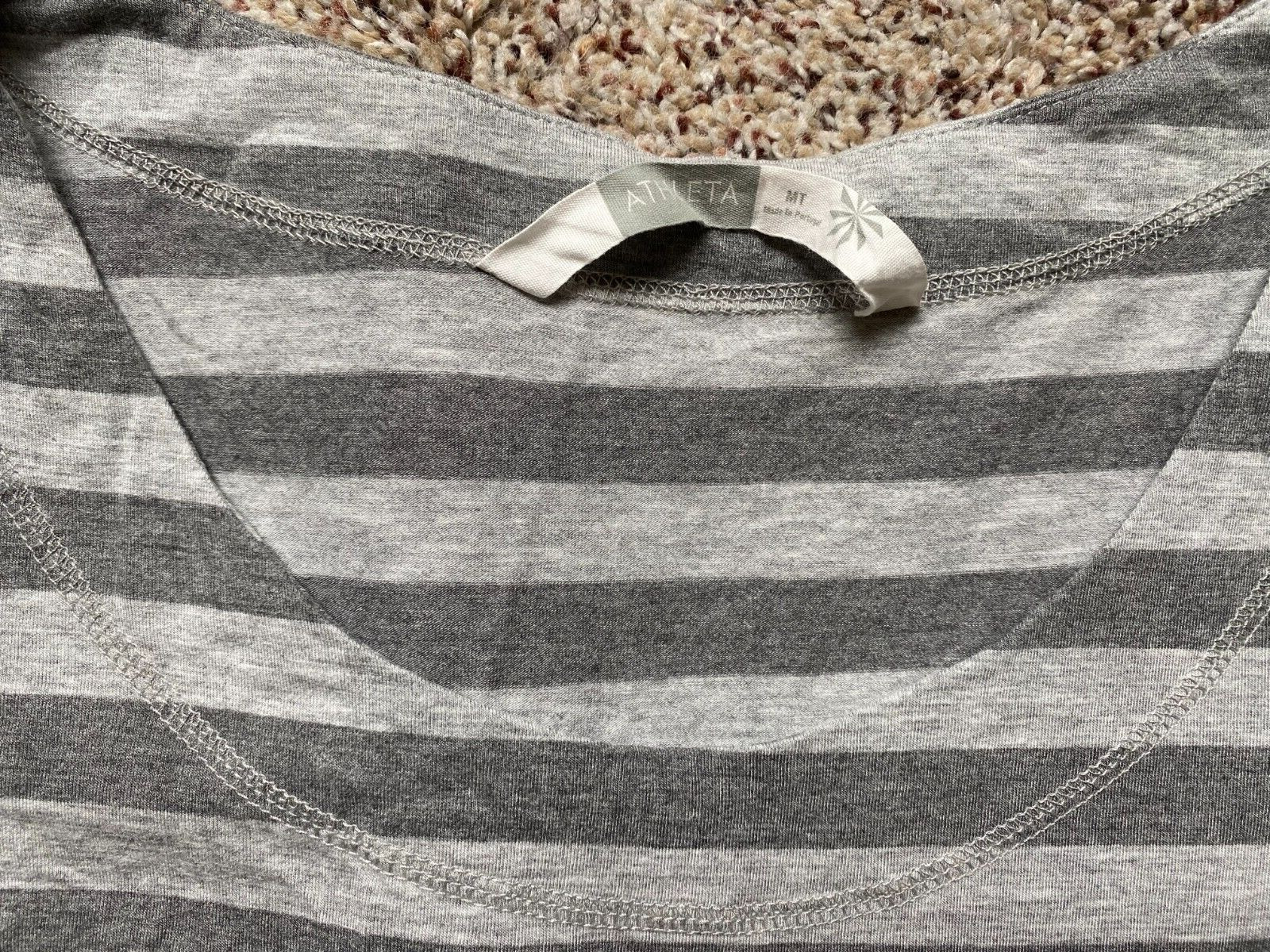 Athleta Splendor Lotus Wrap Striped Dress Medium Tall MT