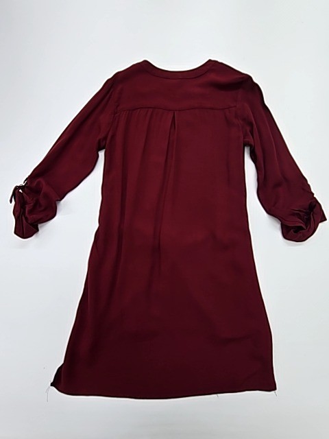 Atmosphere Women’s Burgundy V-Neck Shift Dress UK 10 Pullover Drawstring Tie