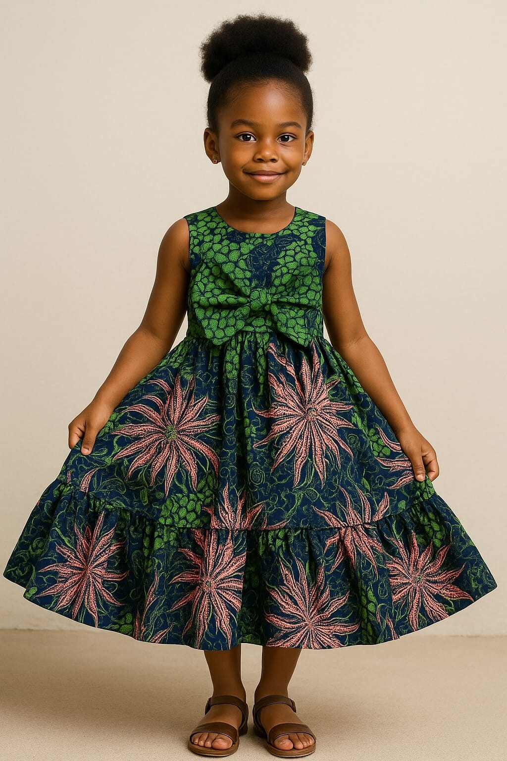 african ankara princess dresses for girls different sizes and colors fm 1-10 yrs
