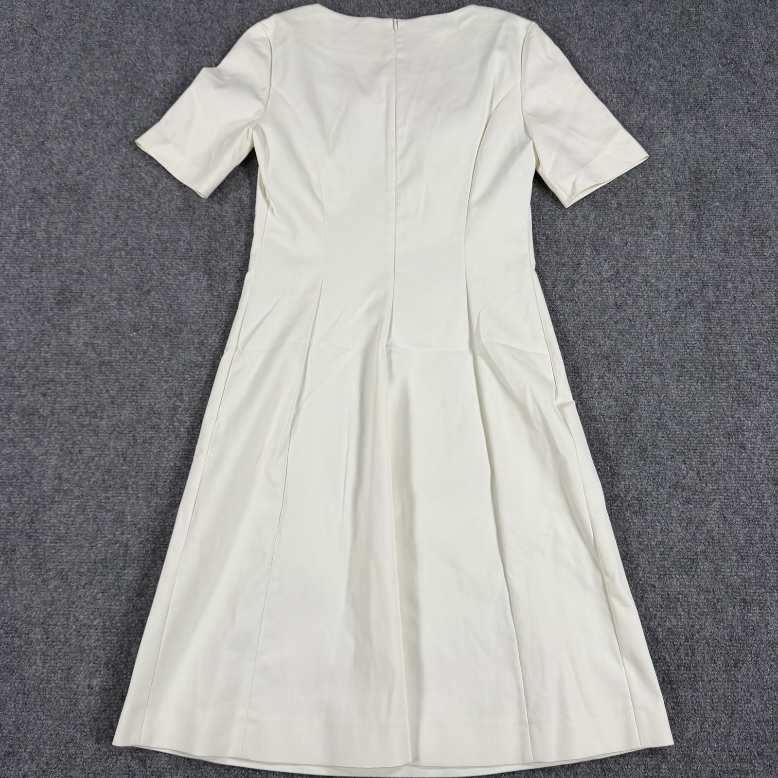 Blue Les Copains Dress IT 38 US 2 White Luxury Cotton Polyamide Stretch