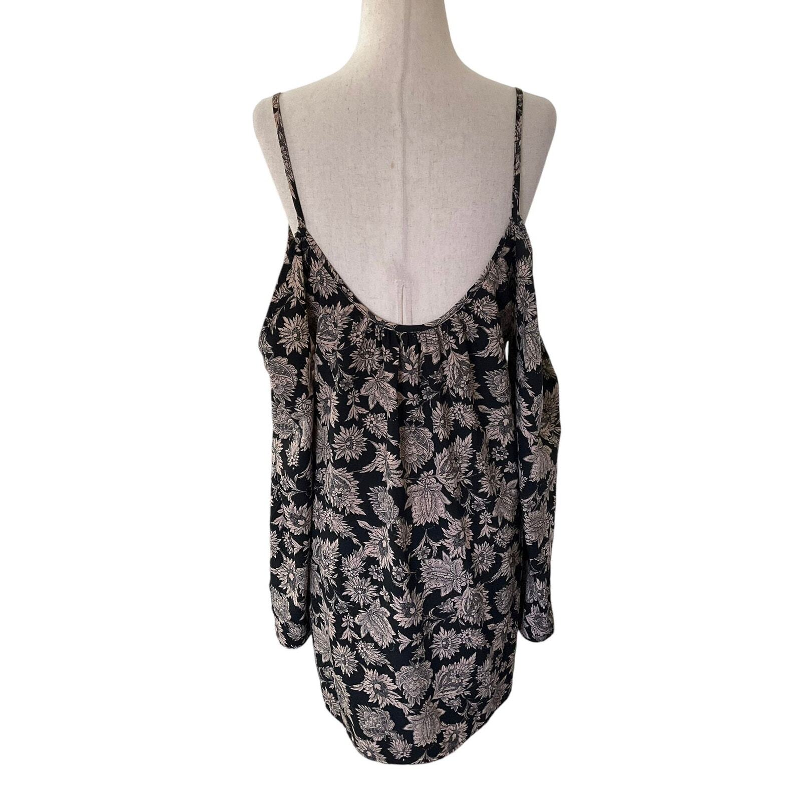 Honey Punch Black & Brown Floral Sundress Women Size Small | 6-25