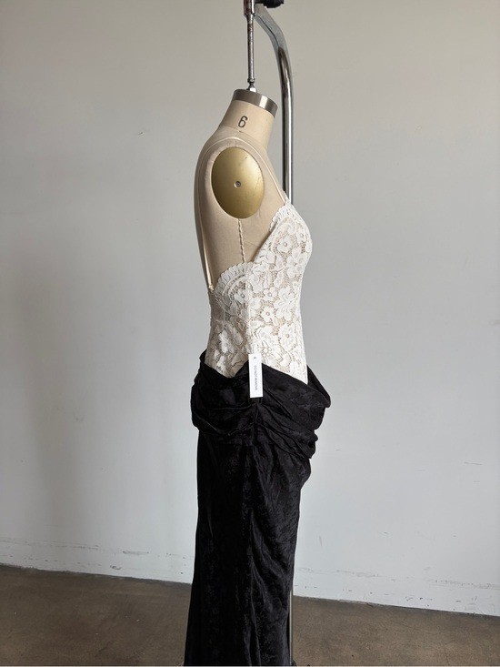 $589 NWT For Love And Lemons “Karissa” Maxi Gown in Cream Sz 8