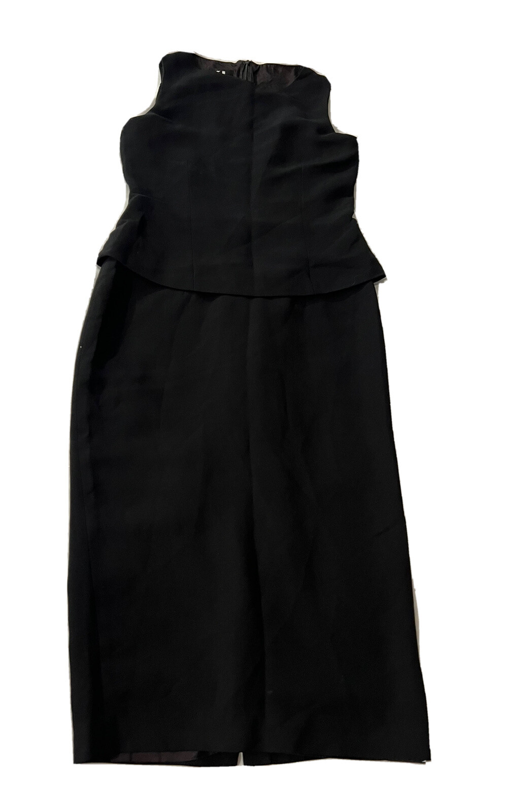 YL By Yair Dress Size 8P Length 47” Zipper Lined Poly Acetate Black #ST27