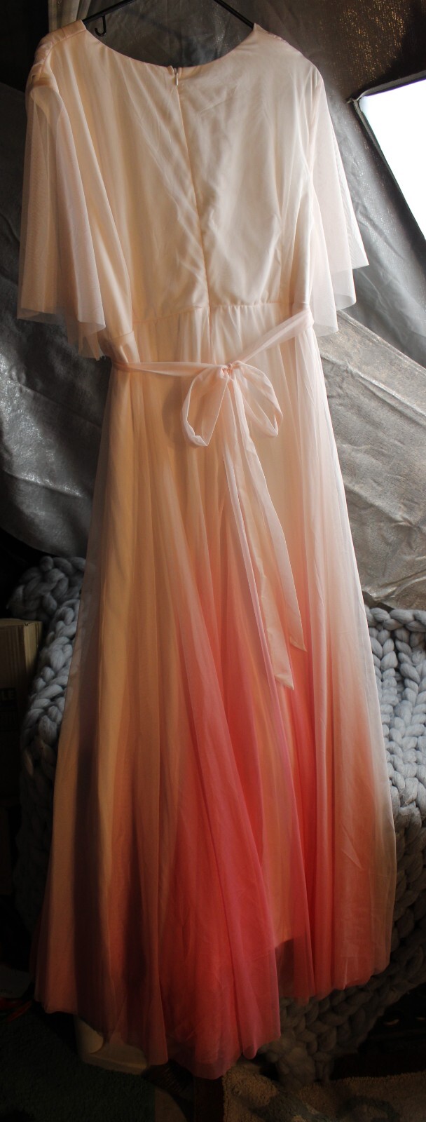 LIGHT WEIGHT CASUAL LINED SUMMER SPRING DRESS CORAL & CREAM 3 XL DINNER PARTY