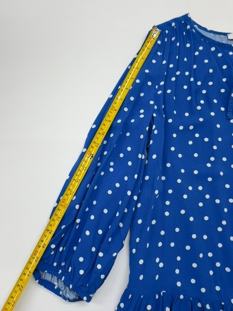 Reserved Girls Blue Polka Dot Knee-Length Dress UK 14