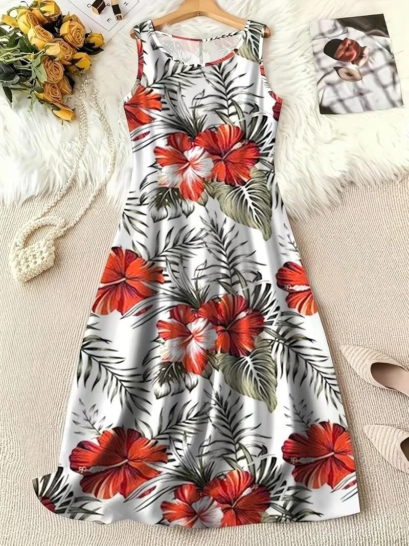 Plus 5XL (Size 22) Stunning Flowy Chiffon Floral Dress ✨New