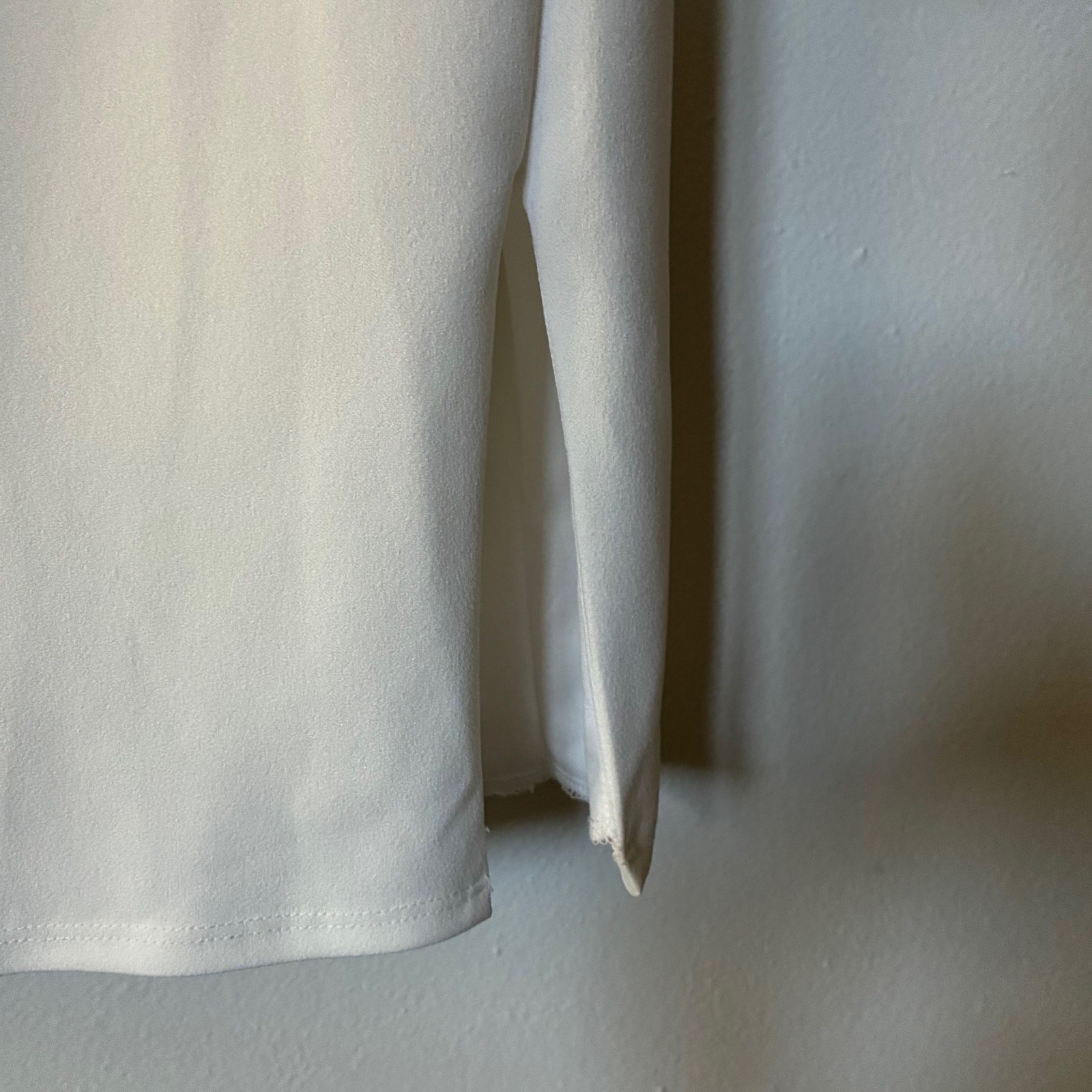 Lulus Ivory White Long Sleeve Open Back Fitted Dress Women’s Size S Made in USA