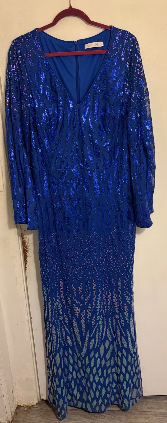 Women’s Royal Blue Sequined Dress Size 3X. Brand New