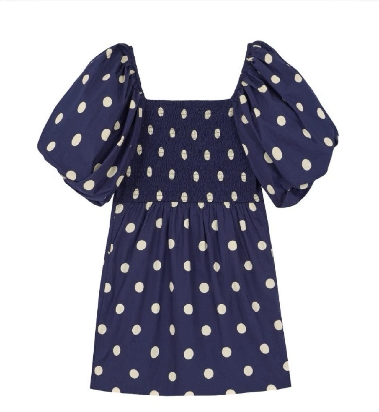 Joanie Polka Dot Print Square Neck PuffSleeve Dress 26