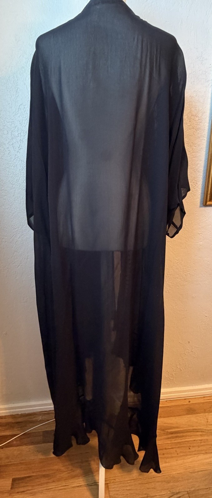 33- Free People Studded Duster Kimono Black NWT Sheer Cardigan Boho Cover Up