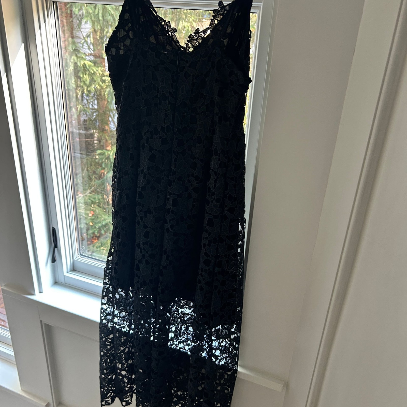 ASTR The Label Black Lace A-Line Midi Dress