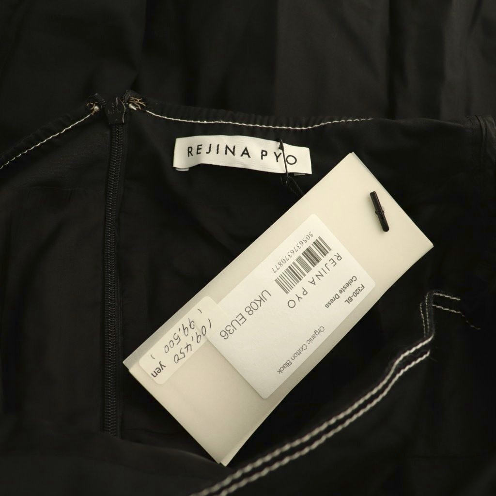 Rejina Pyo Celeste Dress Long Black Organic Cotton Size 8 with Tags