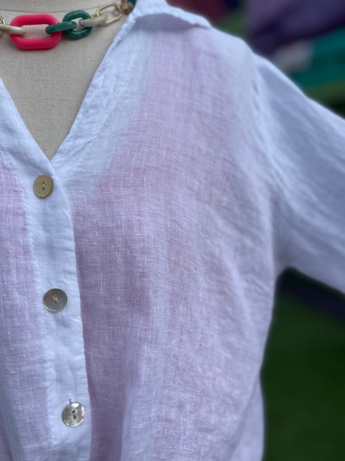 Linen top, made in Italy, 100% linen, one size