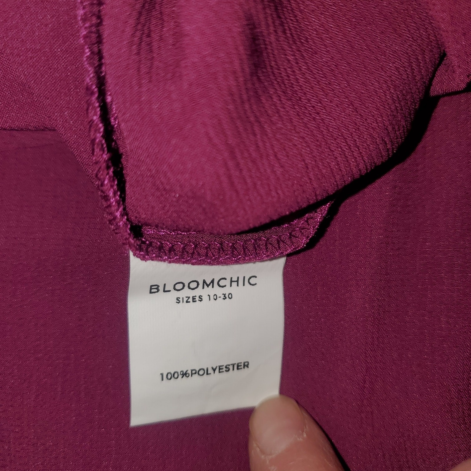 BloomChic Aubergine Purple Ruffle Neck Midi Dress Side Slit Plus 18/20 NWT