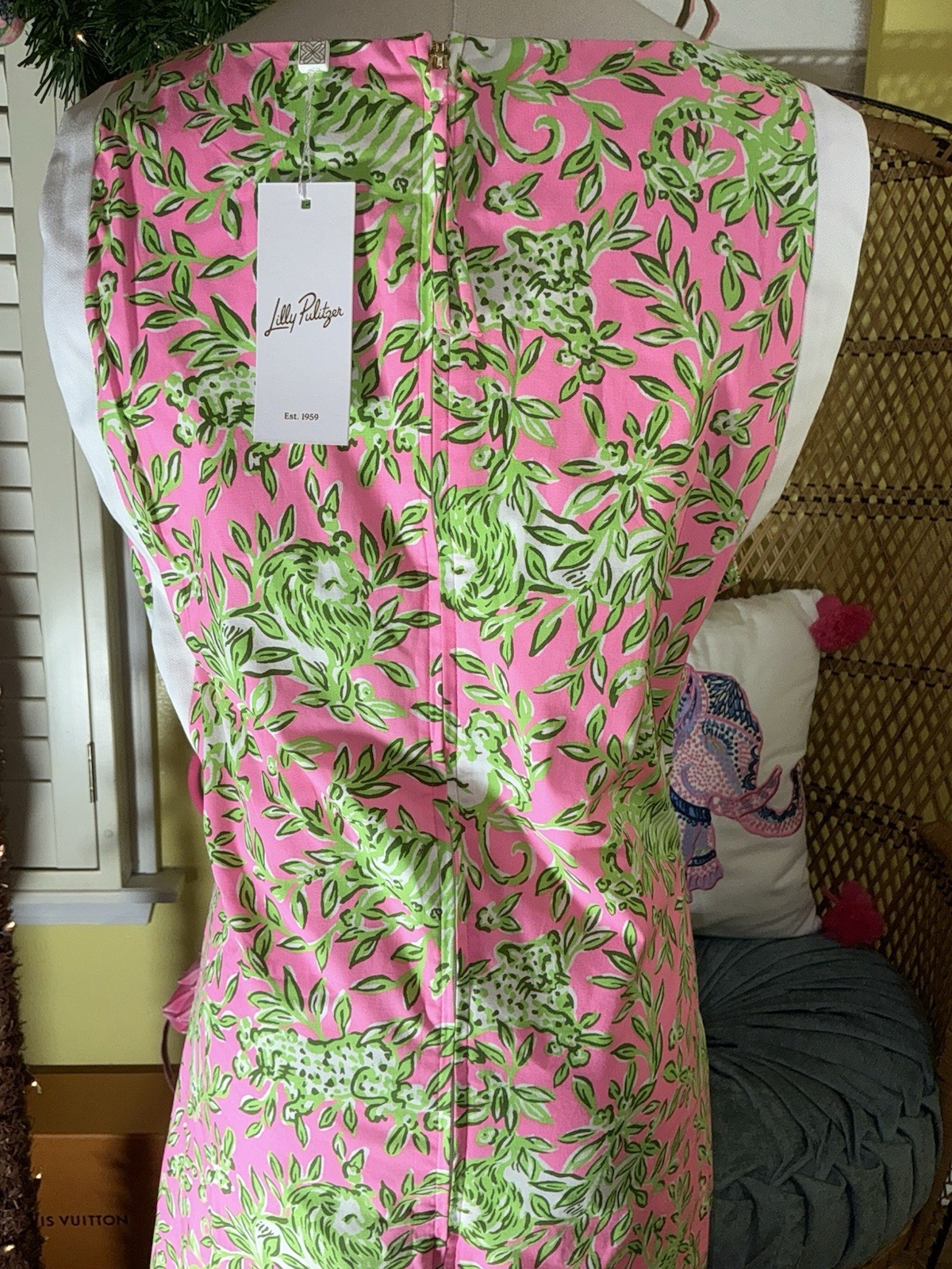Lilly Pulitzer NWT Beckler Stretch Shift Pink Mane Character Energy $198 Size 16