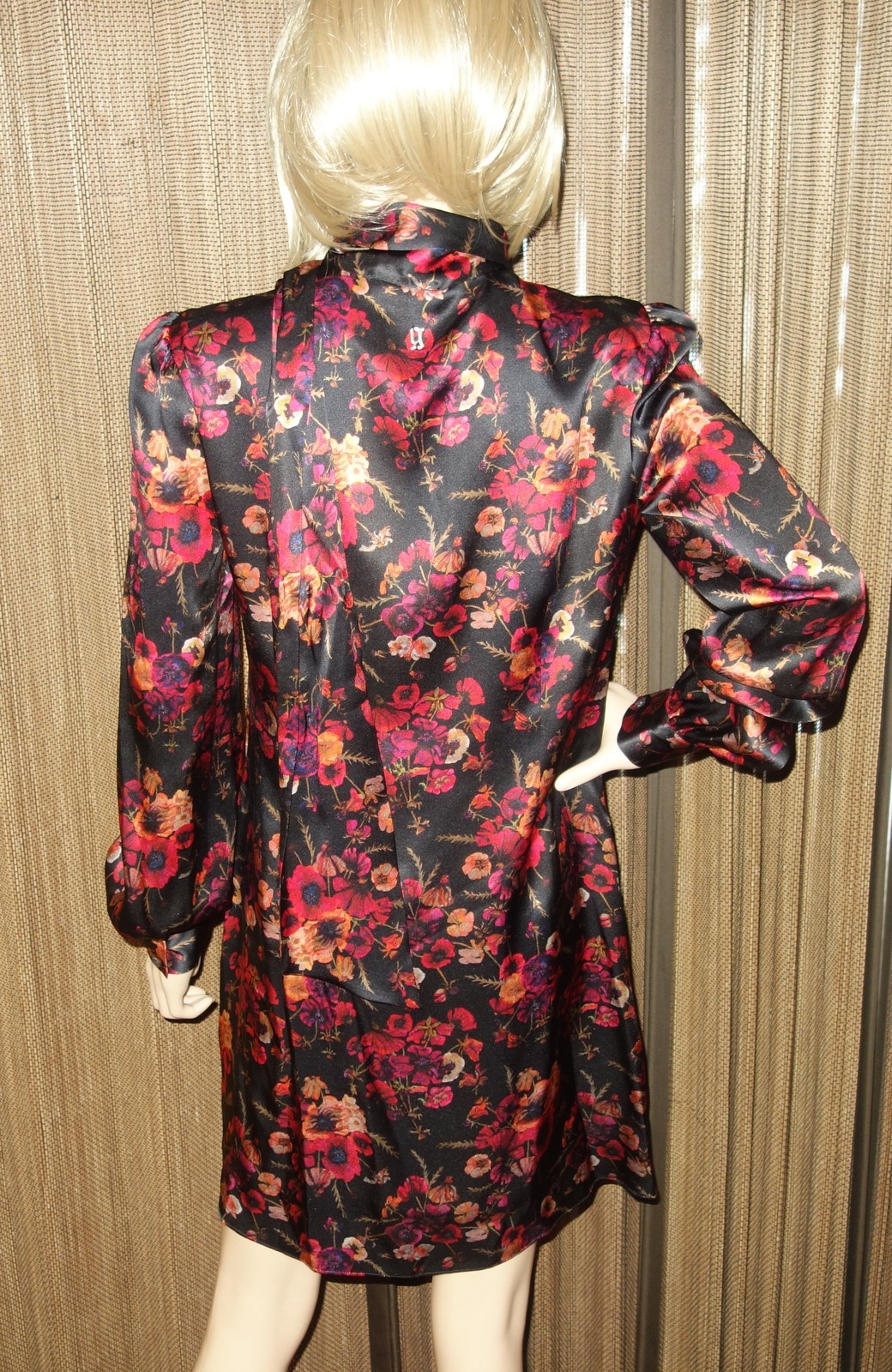 Galliano Silk Above Knee, Mini Casual Floral Tunic Dress size 30/44/ new