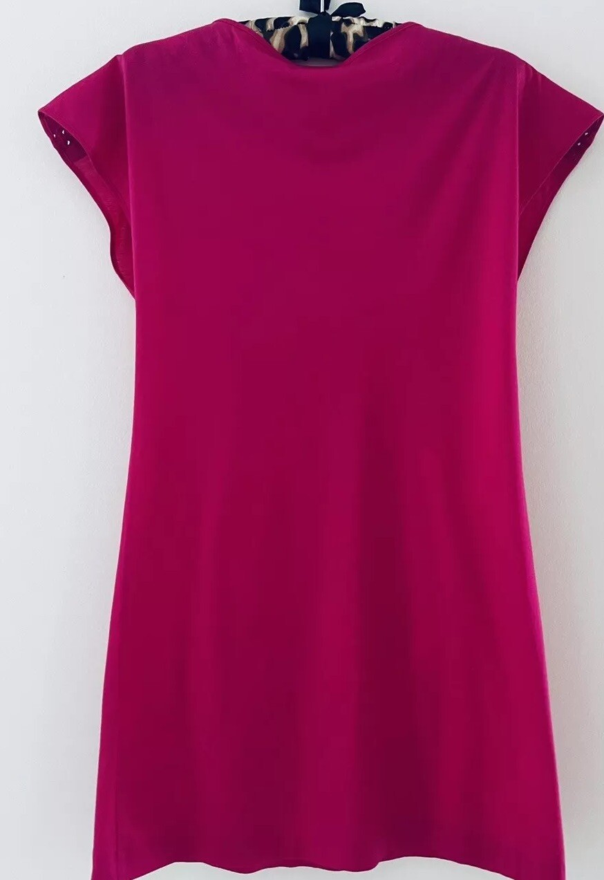 Eres Tunic Jersey Dress, Fuchsia Color, S/M, Made In France