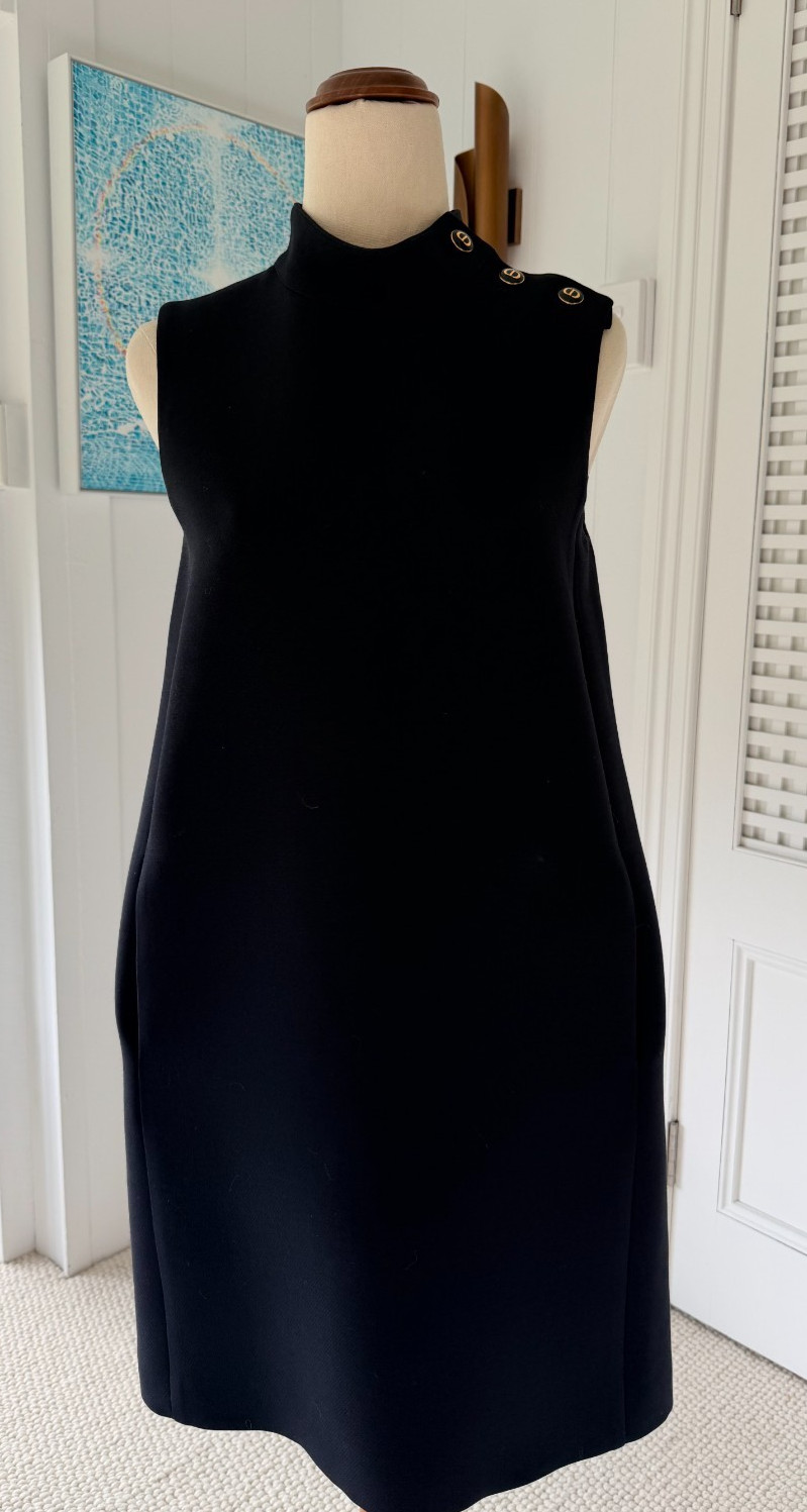 Christian Dior Black High neck Sleeveless Dress – CD Buttons