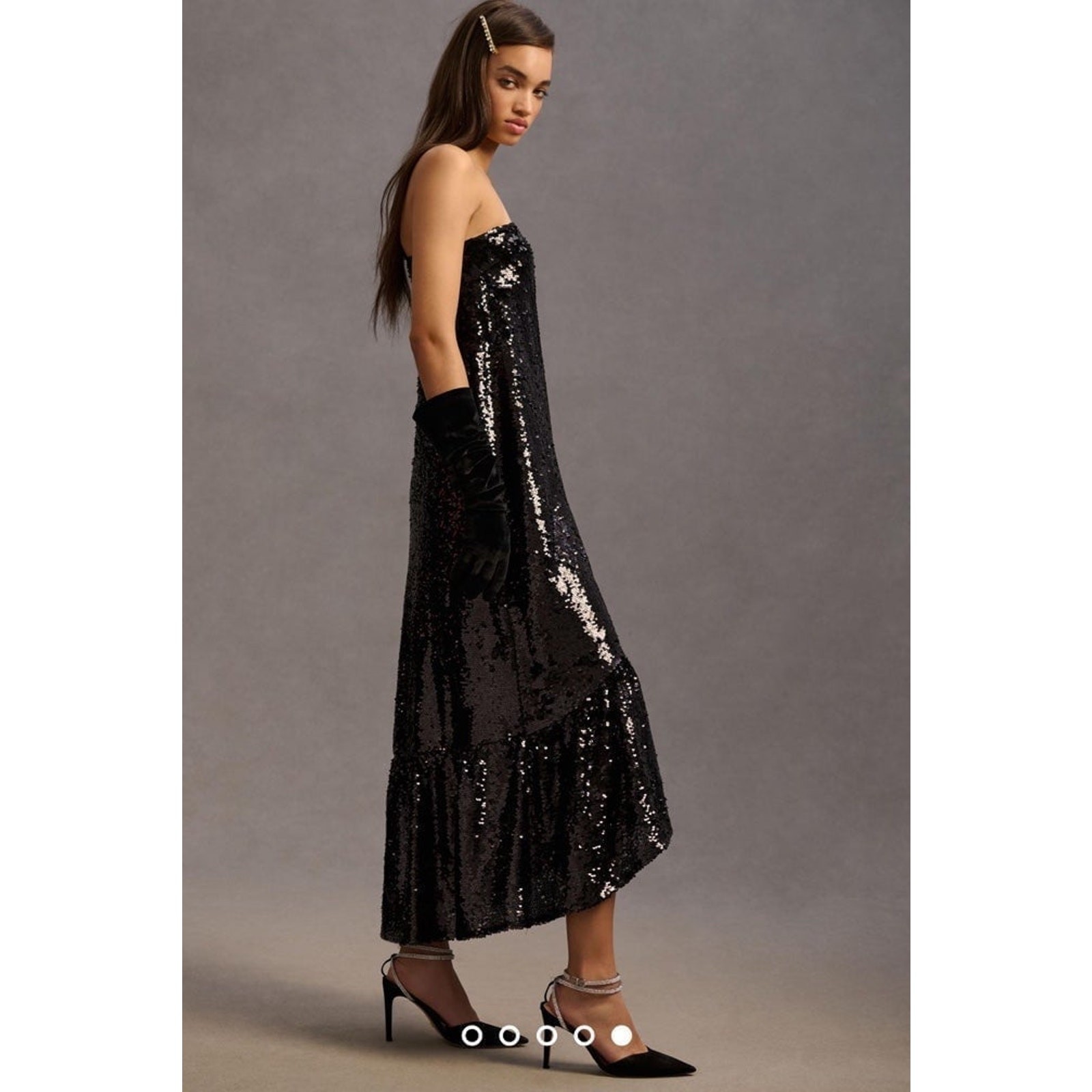NWT❤️Anthro Maeve One-Shoulder Sequin Dress szXL