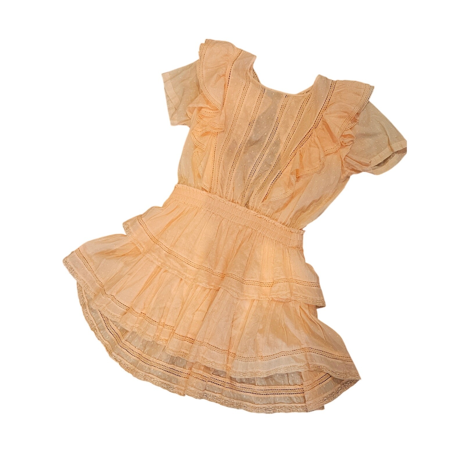 LoveShackFancy Natasha Heritage Dress peach blossom large
