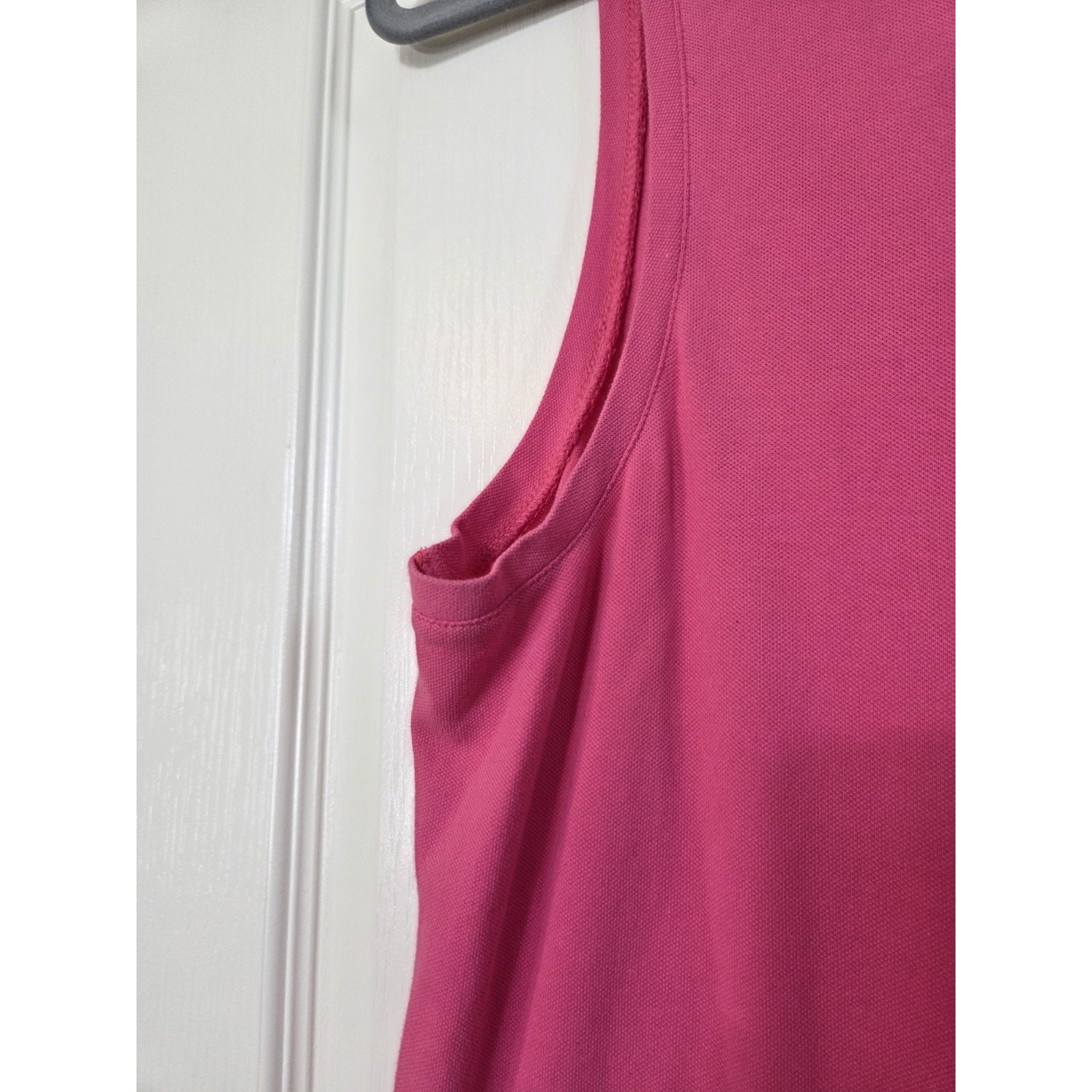 Peter Millar Bright Pink Stretchy Drawstring Waist Tank Midi Dress, Size Small