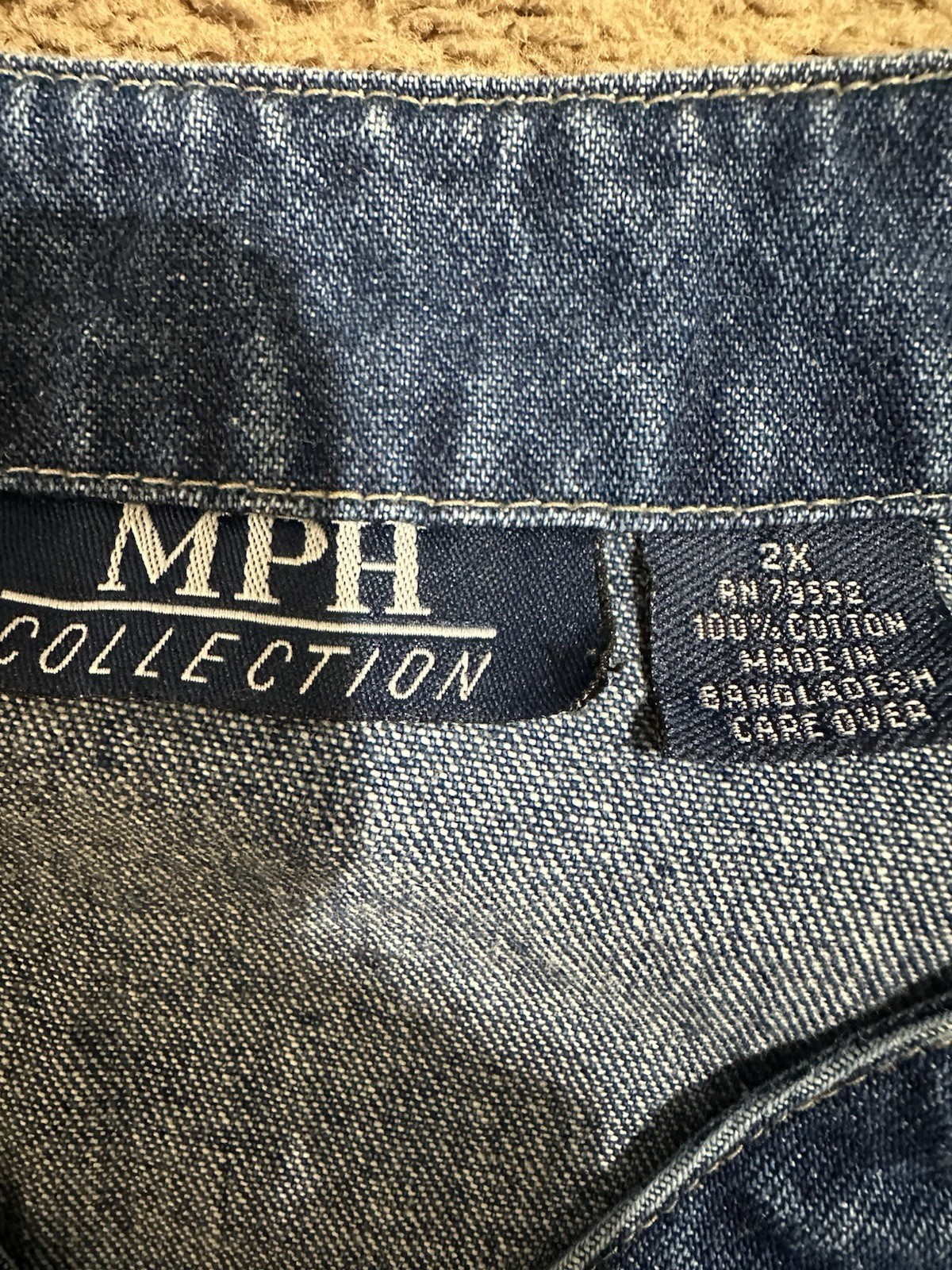 Vintage MPH Blues Womens Denim Embroidered Overall Size 2X Maxi Jumper Animals