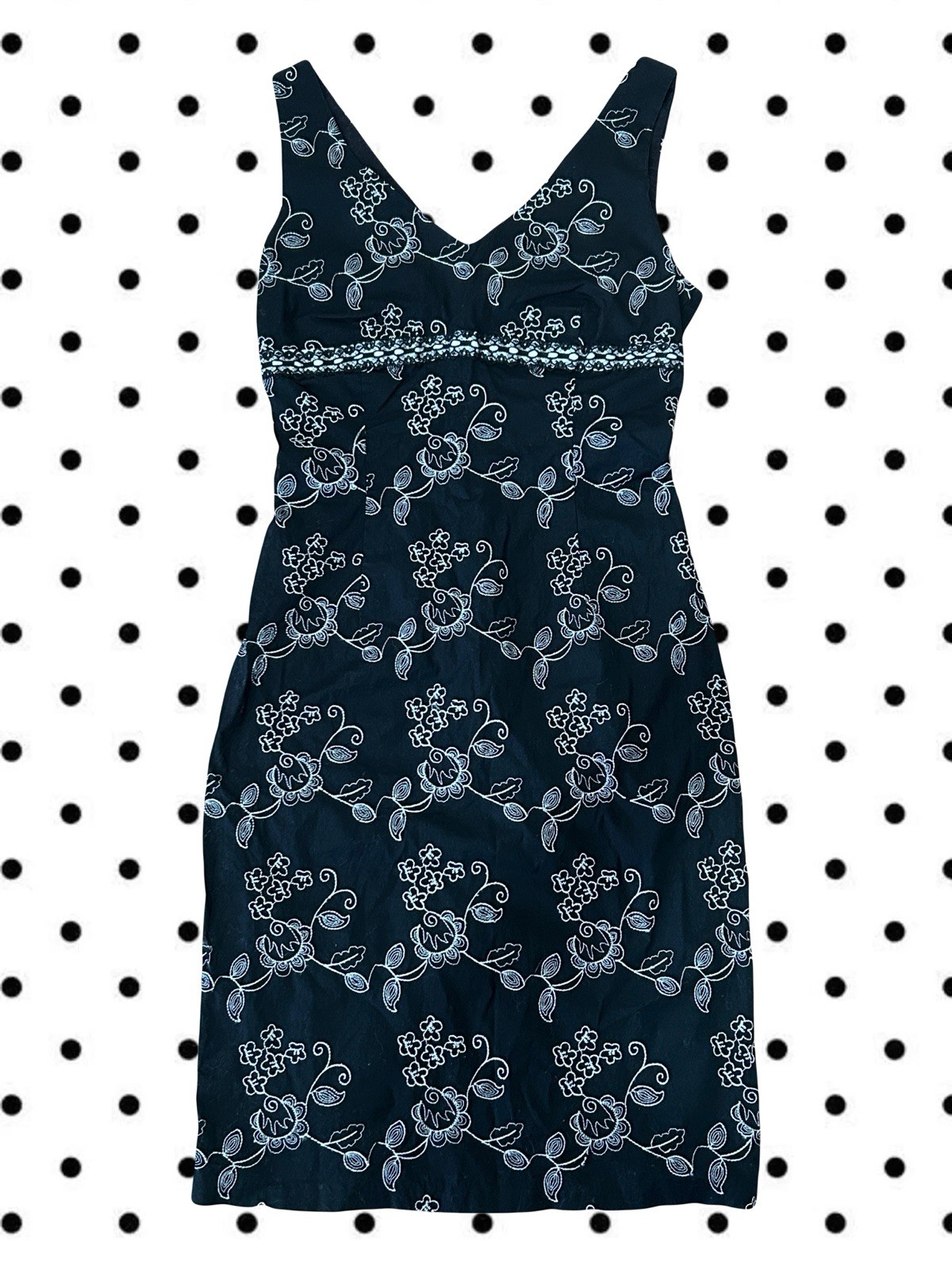 Y2K Coquette Embroidered Floral Black Dress, 2000s Floral Lace Dress, Shojo Girl