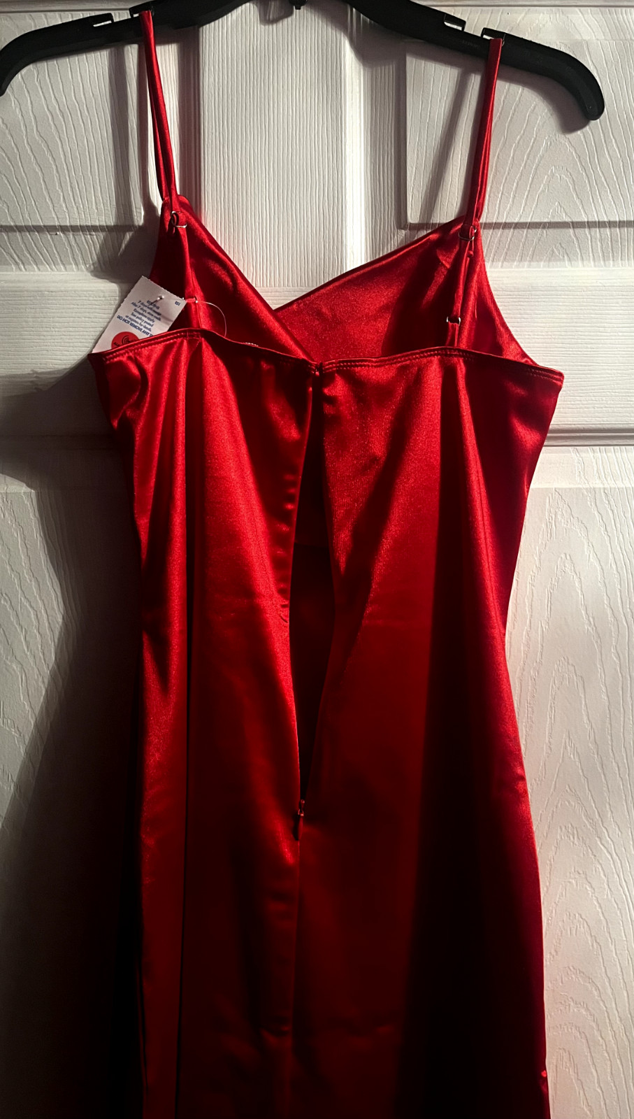 LoveJ Red Spandex Cowl Neck Cami Mini Dress
